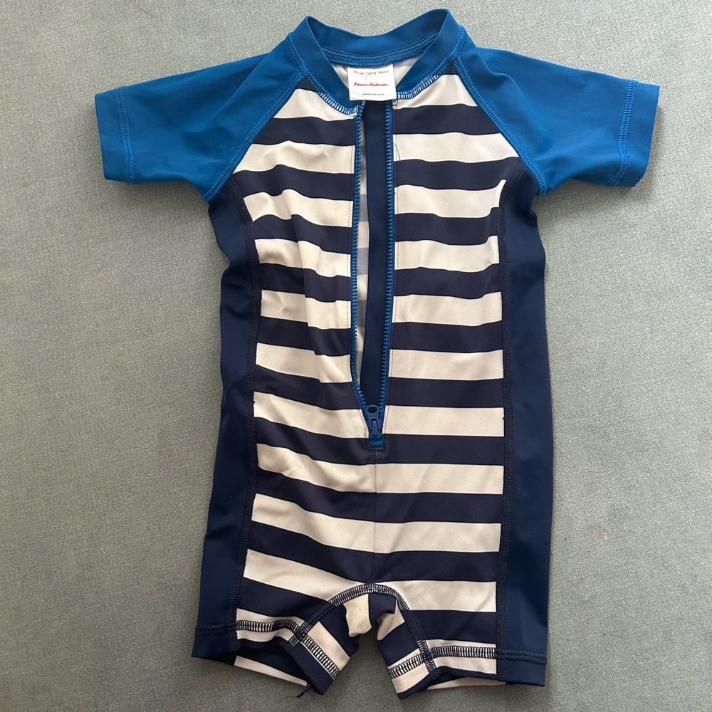 Hanna Andersson Blue Striped Swimwear